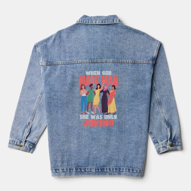 Feminism Female Empowerment Pro-choice Pro Abortio Denim Jacket (Back)