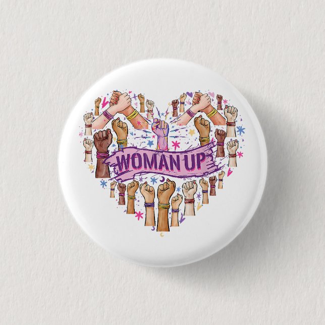 Feminism Feminist Strong Women empowerment Feminis Button (Front)