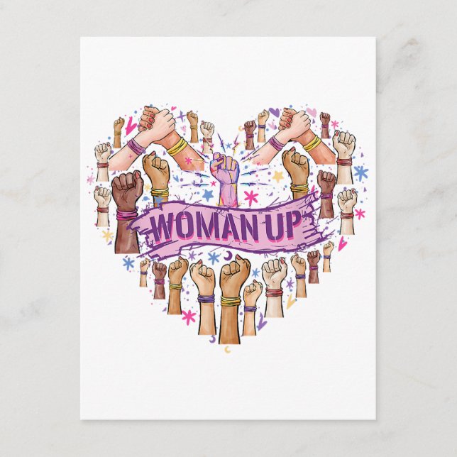 Feminism Feminist Strong Women empowerment Feminis Enclosure Card (Front)
