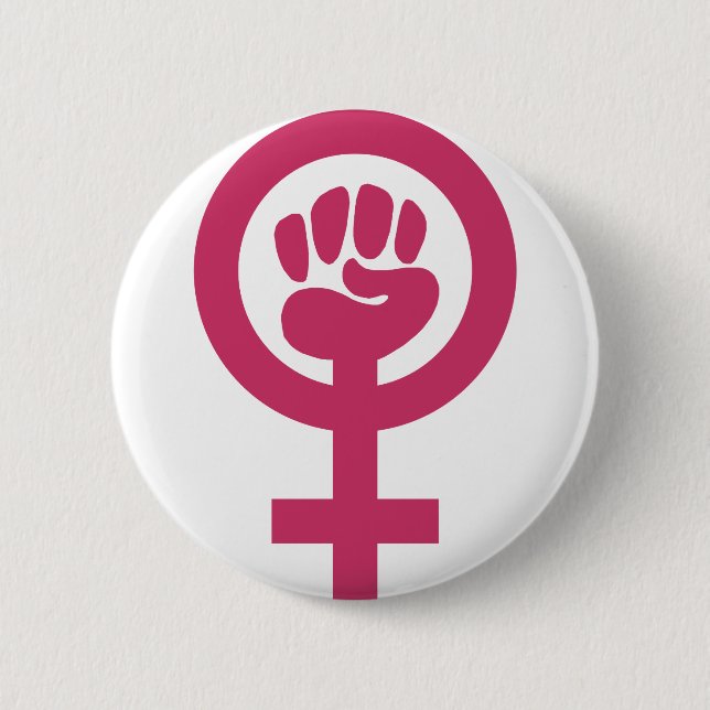 Feminism For The Win Pinback Button (Front)