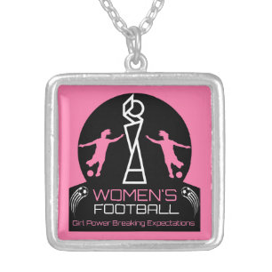 Feminism In Women's Sport Silver Plated Necklace