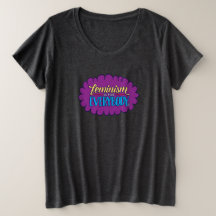 Feminism is for Everybody Fitted Plus Gray Tee