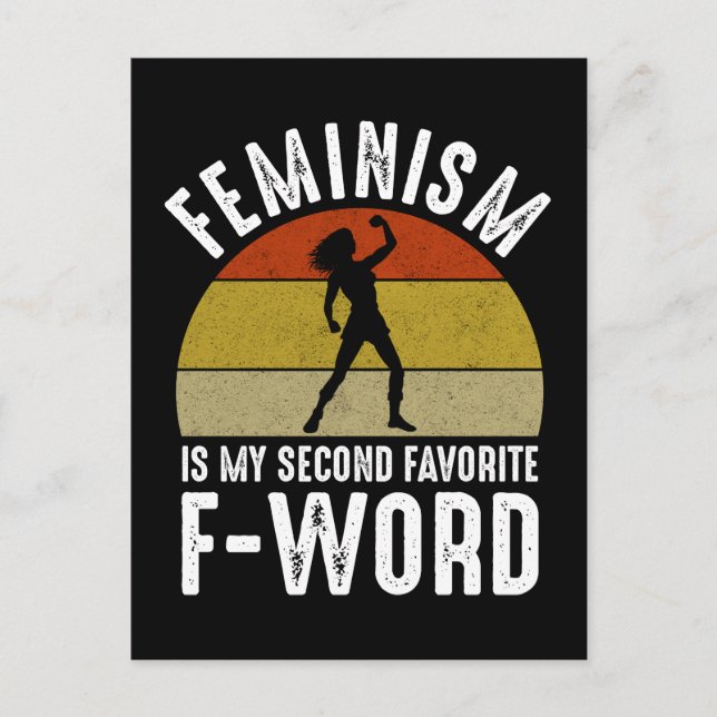 Feminism Is My Second Favorite F-Word Postcard (Front)