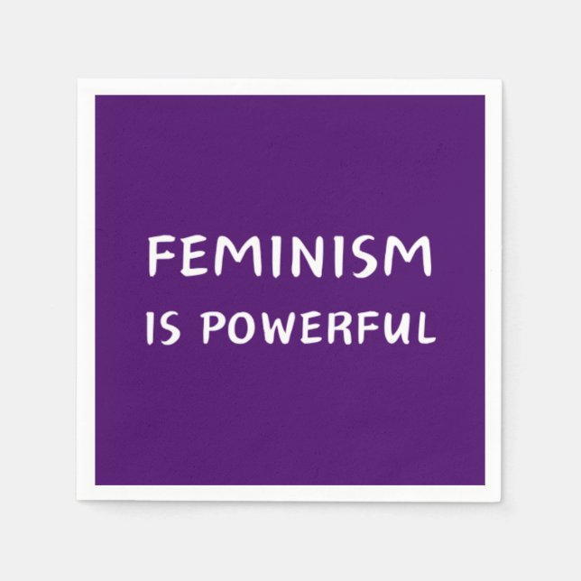 Feminism is powerful napkins (Front)