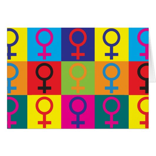 Feminism Pop Art Cards (Front Horizontal)