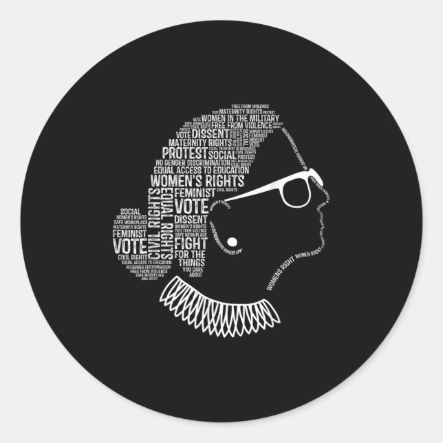 Feminism Quotes Feminist Womens Rights  Classic Round Sticker (Front)