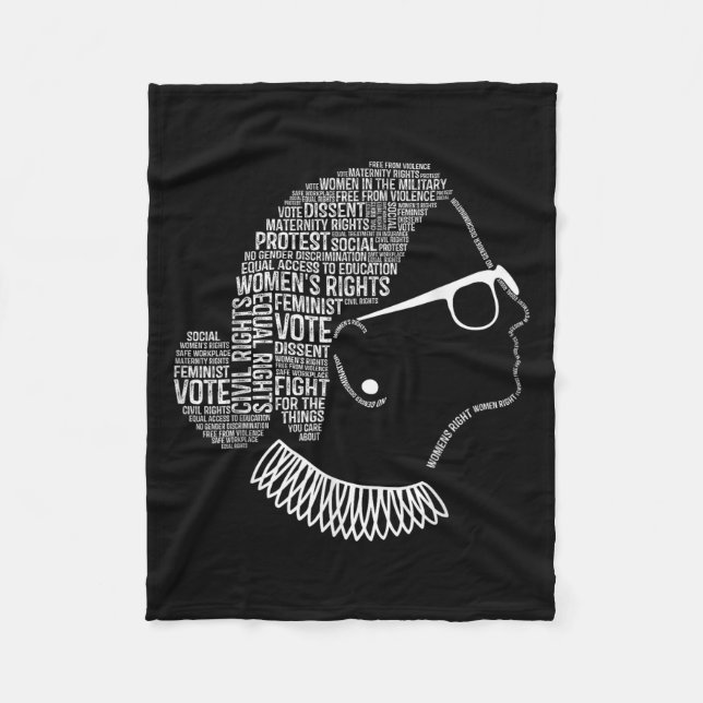 Feminism Quotes Feminist Womens Rights  Fleece Blanket (Front)