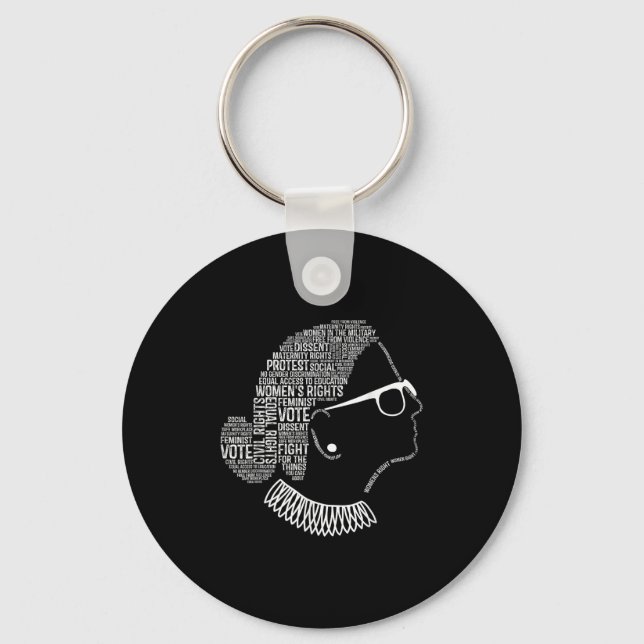 Feminism Quotes Feminist Womens Rights  Keychain (Front)