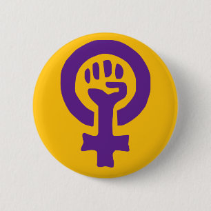 Feminism Symbol Button