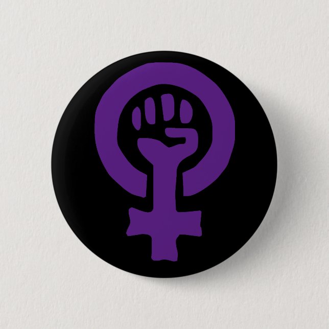 Feminism Symbol Button (Front)