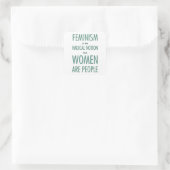 Feminism: The Radical Notion that Women are People Square Sticker (Bag)