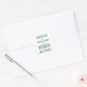 Feminism: The Radical Notion that Women are People Square Sticker (Envelope)