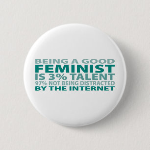 Feminist 3% Talent Button
