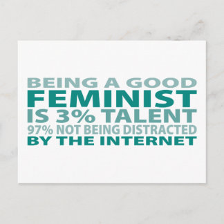 Feminist 3% Talent Postcard