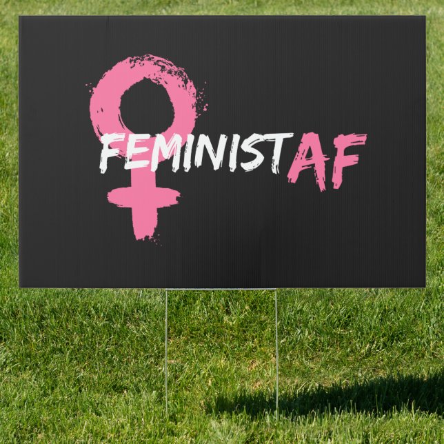Feminist AF Female Symbol Yard Sign (Insitu)