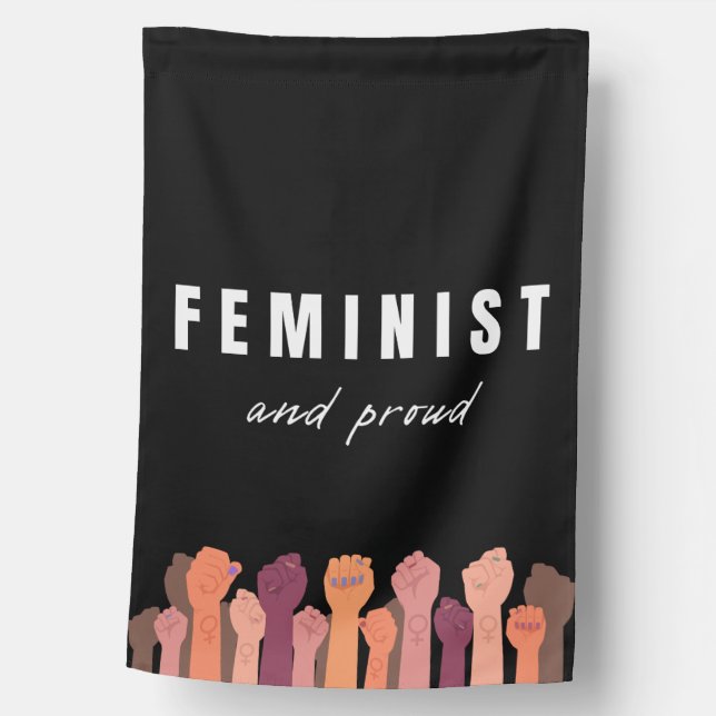 Feminist And Proud House Flag (Front)