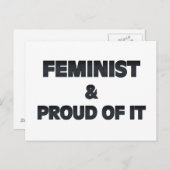 Feminist and Proud Postcard (Front/Back)