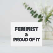 Feminist and Proud Postcard (Standing Front)