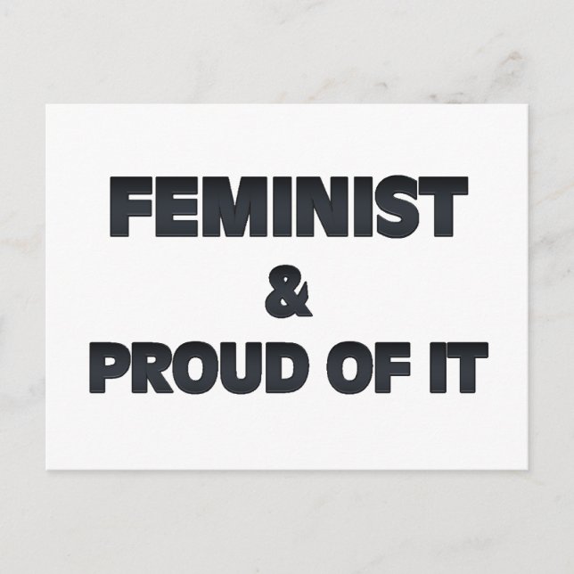Feminist and Proud Postcard (Front)