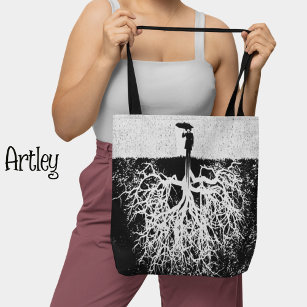 Feminist art bag, black white Female Empowerment  Tote Bag