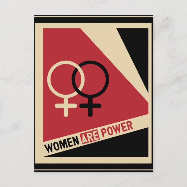 Feminist art political postcard (Front)