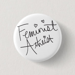 Feminist atheist button