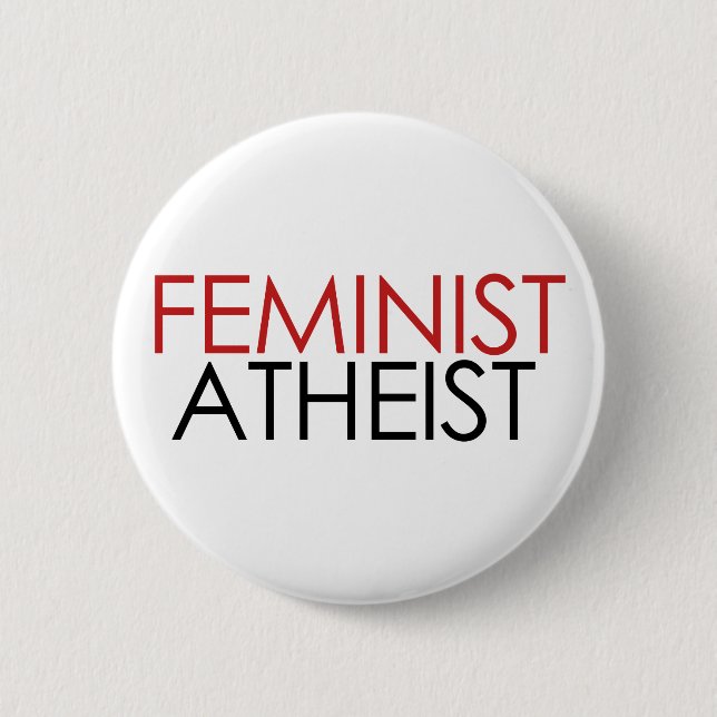 Feminist Atheist Button (Front)