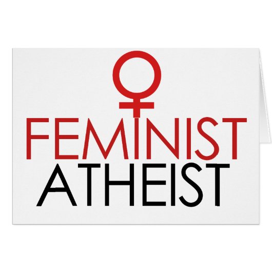Feminist Atheist Cards (Front Horizontal)