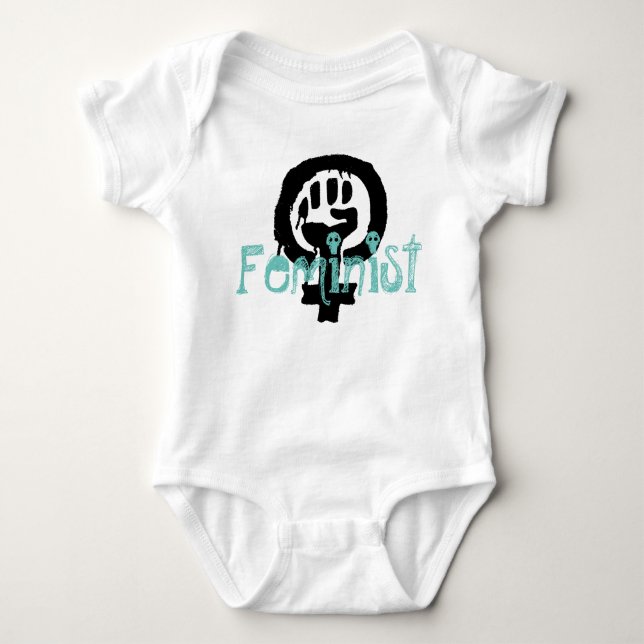 Feminist Baby Baby Bodysuit (Front)
