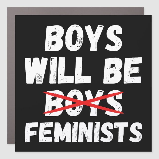 Feminist Boy - Boys Will Be Feminists II Car Magnet (Front)