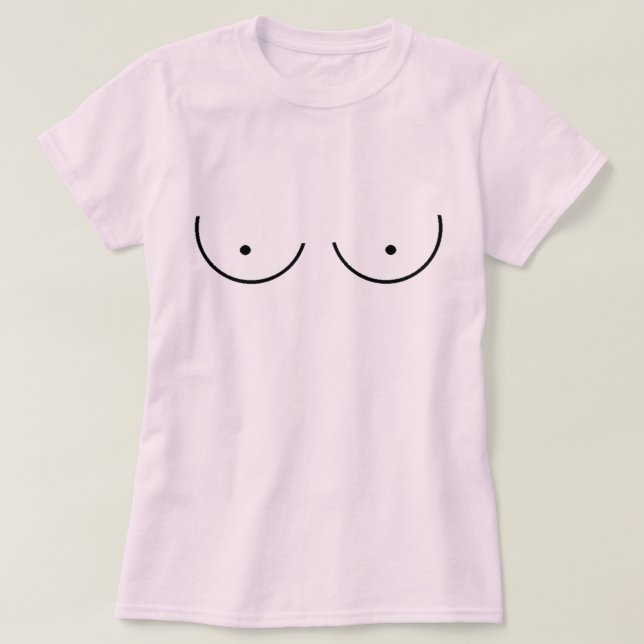 Feminist Breast Cancer Awareness Customizable Meme T-Shirt (Design Front)