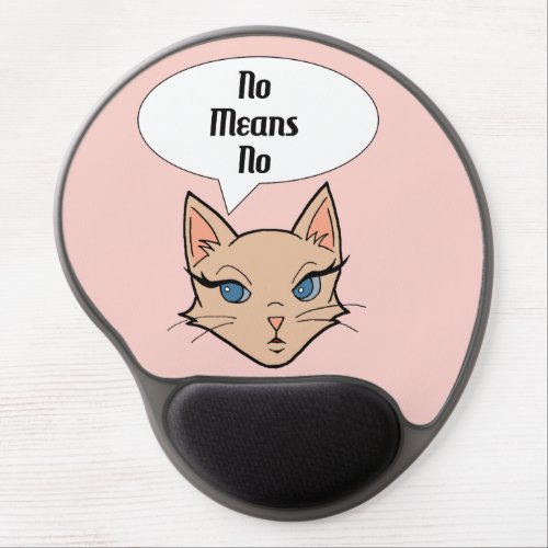 Feminist Cat Womens Rights Illustration Gel Mouse Pad