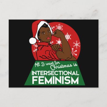 Feminist Christmas Holiday Postcard by Valentines_Christmas at Zazzle