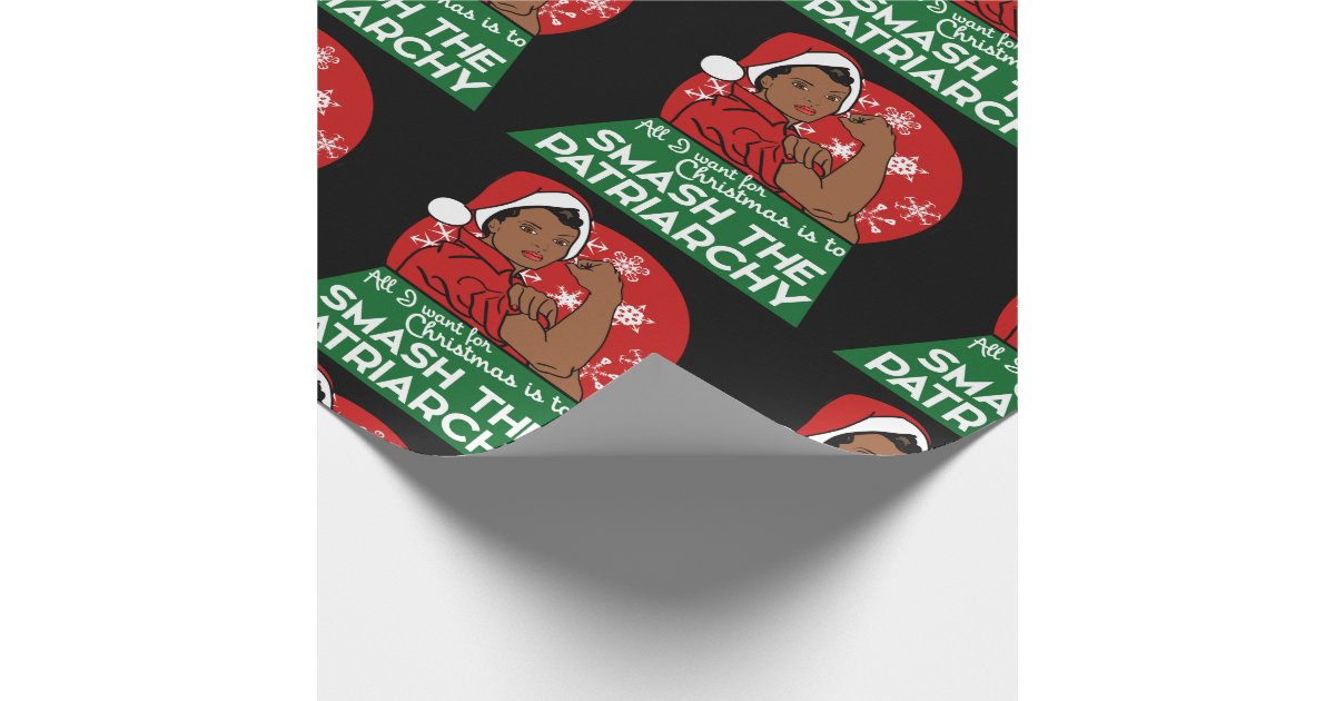 Feminist christmas wrapping paper | Zazzle