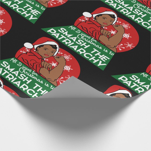 Feminist christmas wrapping paper (Corner)