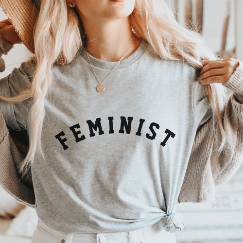 Feminist  Collegiate Typography T_Shirt