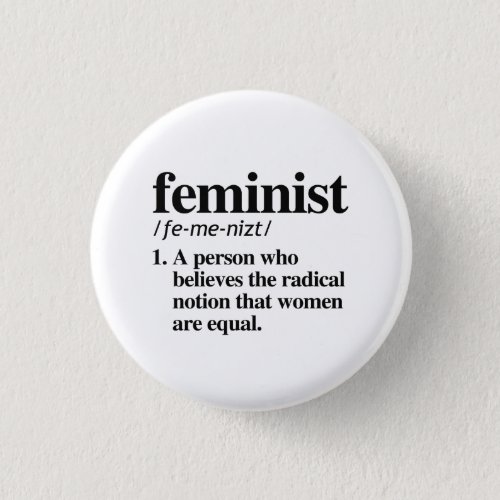 Feminist Definition Button