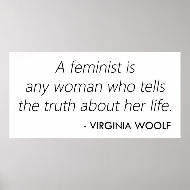 Feminist Definition by Virginia Woolf Poster (Front)
