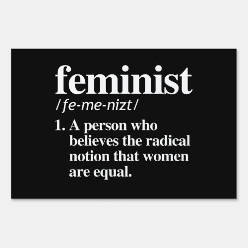 Feminist Definition Sign