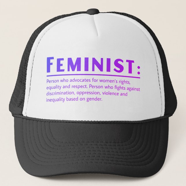 Feminist Definition Trucker Hat (Front)