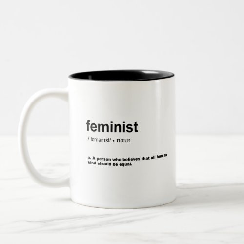 FEMINIST Definition Two_Tone Coffee Mug