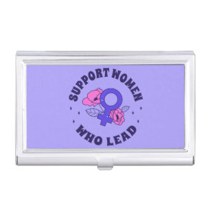 Feminist Elections - Support Women Who Lead V Business Card Case