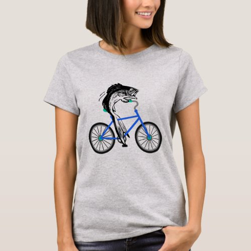 Feminist Fish Riding a Bicycle without quote T_Shirt