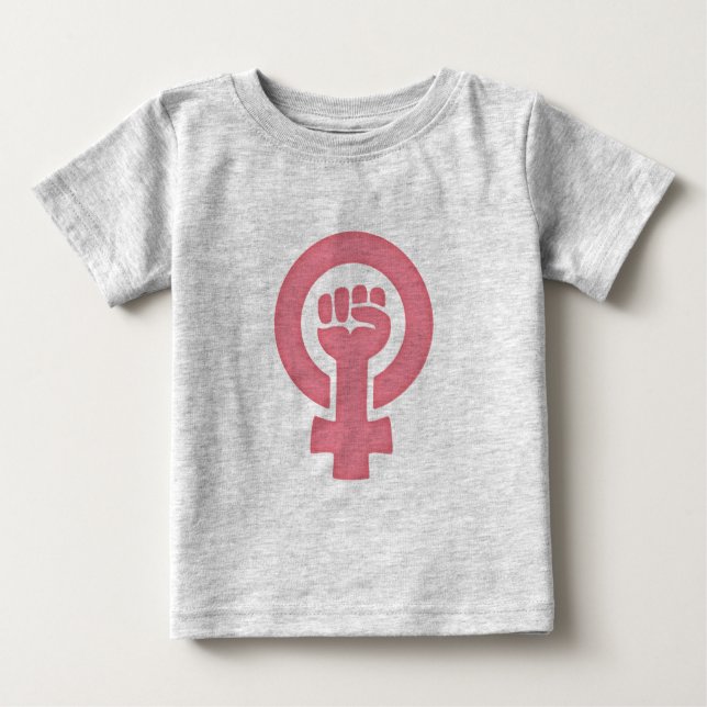 Feminist Fist Baby T-Shirt (Front)
