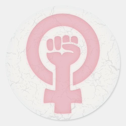 Feminist Fist Classic Round Sticker