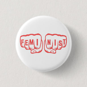 Feminist Fist Girl Power GRL Power Women Sign Button