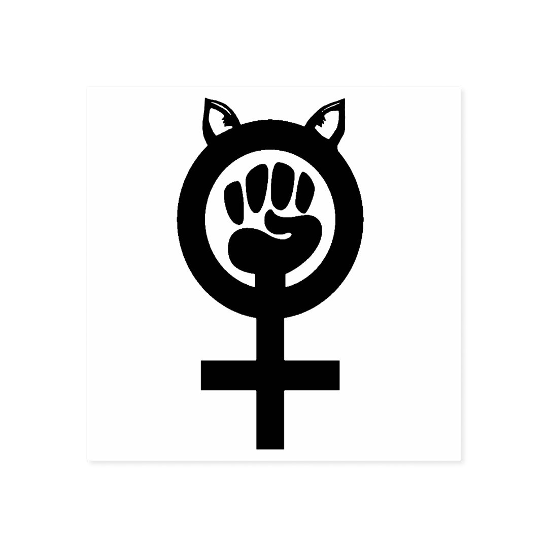 Feminist Fist Pink Pussy Power Pink Ink Pushback Rubber Stamp Zazzle