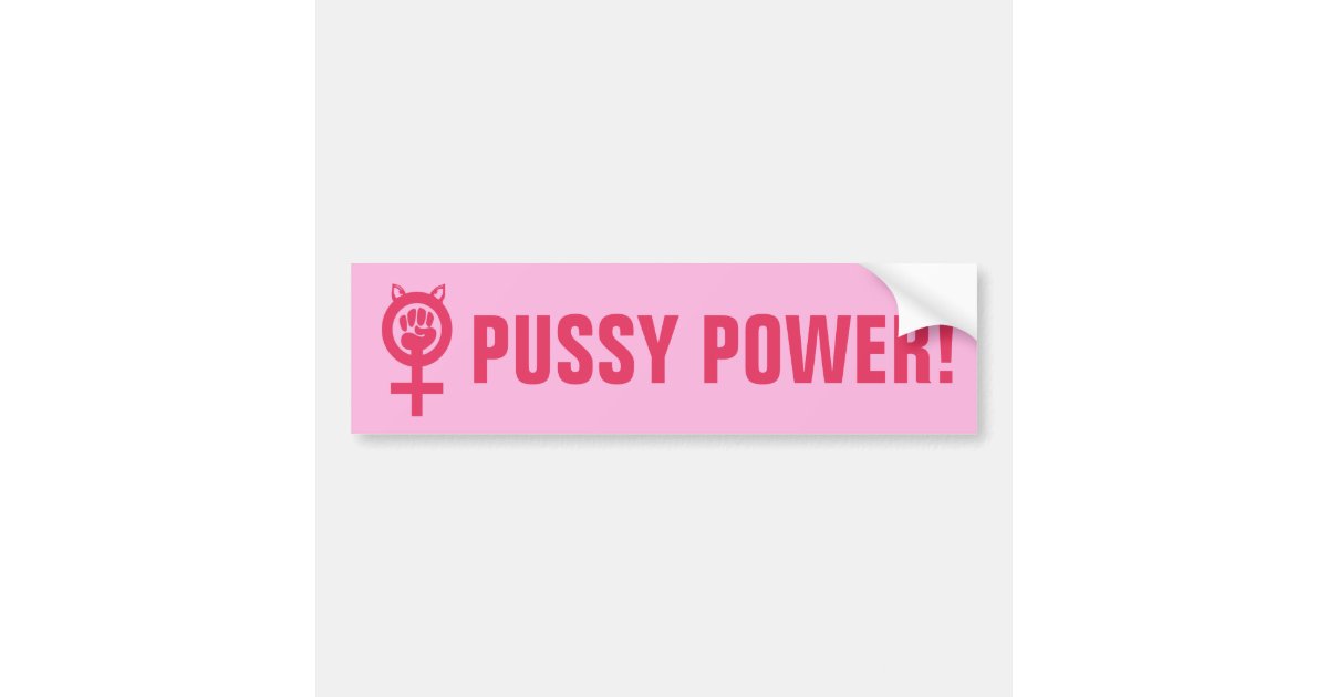 Feminist Fist Pink Pussy Power Womens March Bumper Sticker Zazzle 