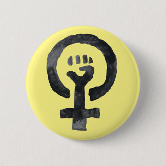 Feminist Fist Symbol Button