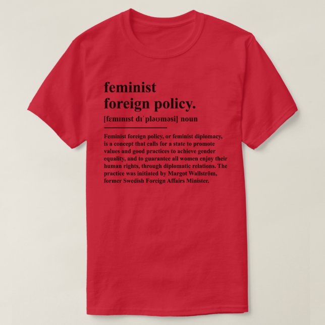 Feminist Foreign Policy T-Shirt (Design Front)